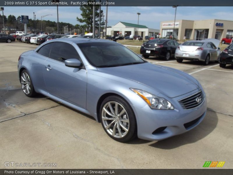 Pacific Sky Metallic / Stone 2009 Infiniti G 37 S Sport Convertible