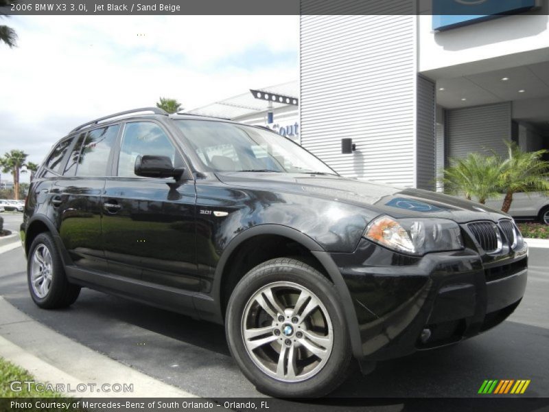 Jet Black / Sand Beige 2006 BMW X3 3.0i