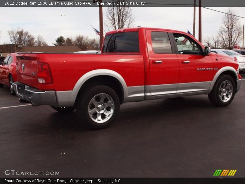 Flame Red / Dark Slate Gray 2012 Dodge Ram 1500 Laramie Quad Cab 4x4
