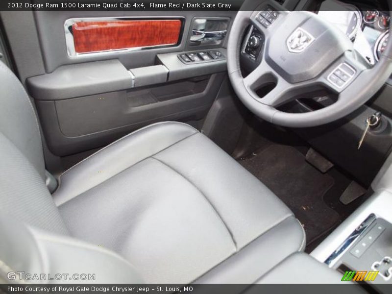 Flame Red / Dark Slate Gray 2012 Dodge Ram 1500 Laramie Quad Cab 4x4