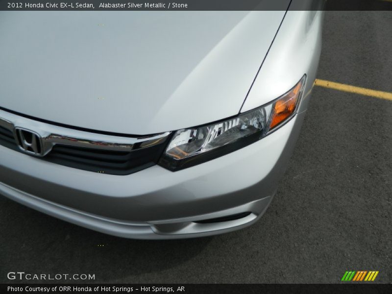 Alabaster Silver Metallic / Stone 2012 Honda Civic EX-L Sedan