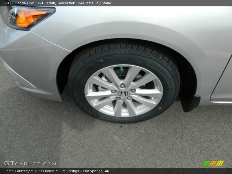 Alabaster Silver Metallic / Stone 2012 Honda Civic EX-L Sedan