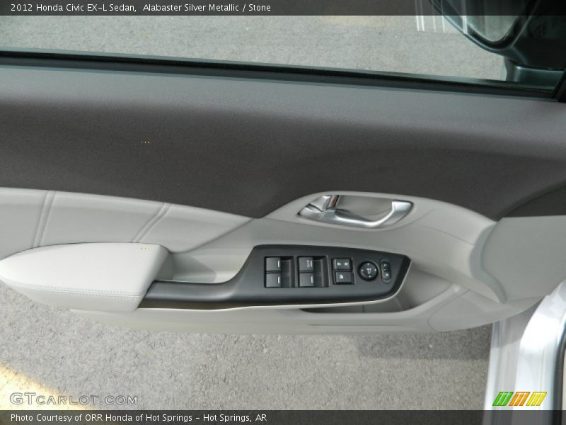 Alabaster Silver Metallic / Stone 2012 Honda Civic EX-L Sedan