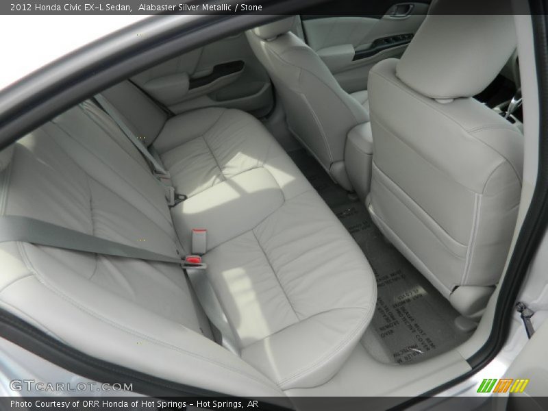 Alabaster Silver Metallic / Stone 2012 Honda Civic EX-L Sedan