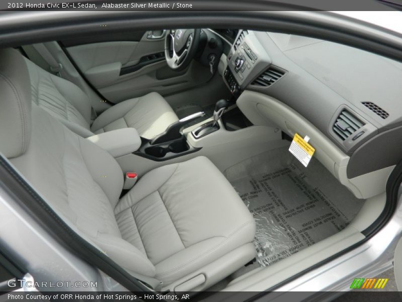 Alabaster Silver Metallic / Stone 2012 Honda Civic EX-L Sedan