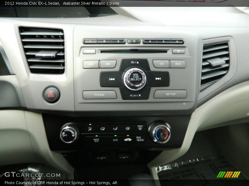 Alabaster Silver Metallic / Stone 2012 Honda Civic EX-L Sedan