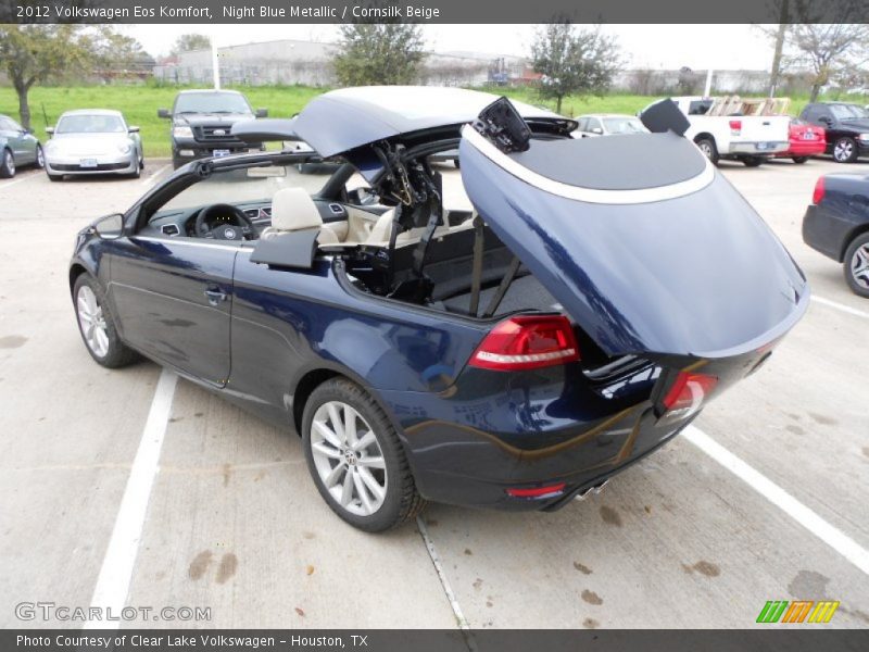 Night Blue Metallic / Cornsilk Beige 2012 Volkswagen Eos Komfort