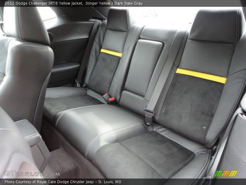 Rear Seat of 2012 Challenger SRT8 Yellow Jacket