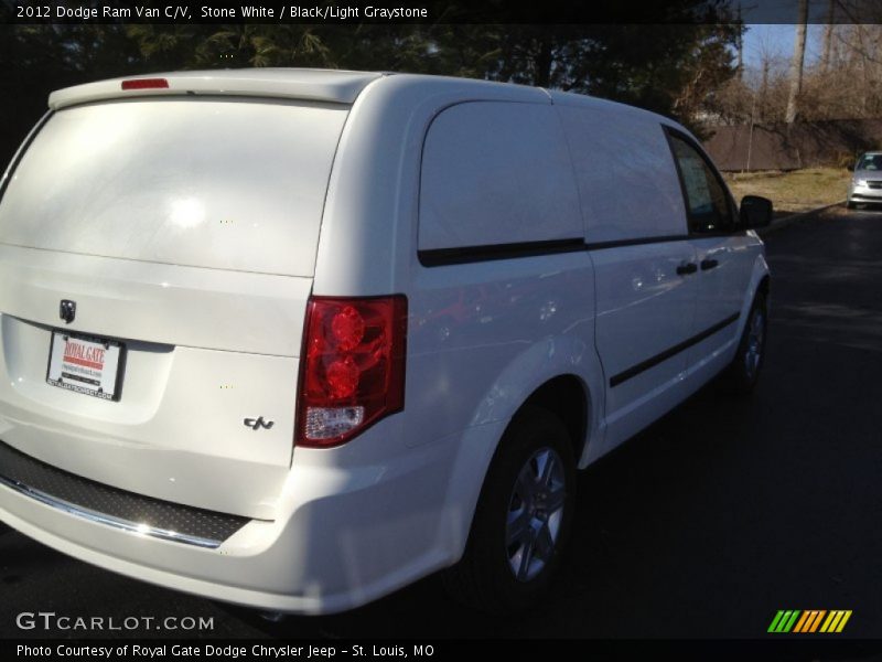 Stone White / Black/Light Graystone 2012 Dodge Ram Van C/V