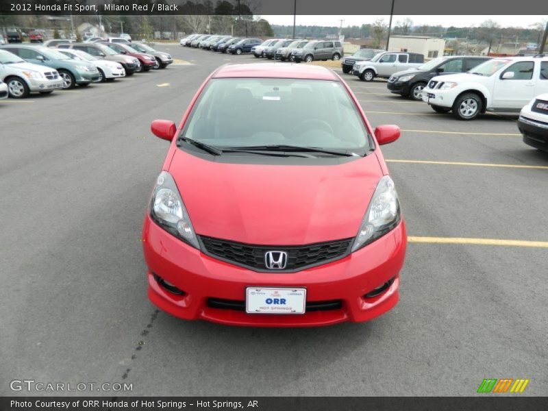 Milano Red / Black 2012 Honda Fit Sport