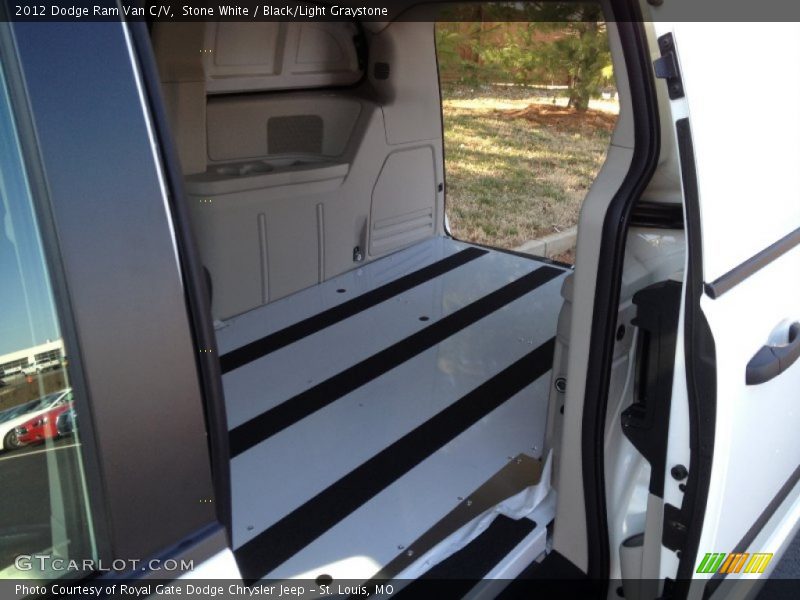 Stone White / Black/Light Graystone 2012 Dodge Ram Van C/V