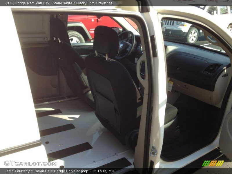 Stone White / Black/Light Graystone 2012 Dodge Ram Van C/V