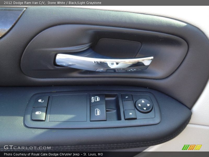 Stone White / Black/Light Graystone 2012 Dodge Ram Van C/V