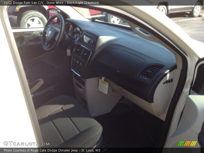 Stone White / Black/Light Graystone 2012 Dodge Ram Van C/V