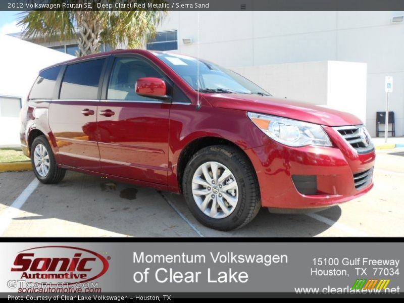 Deep Claret Red Metallic / Sierra Sand 2012 Volkswagen Routan SE
