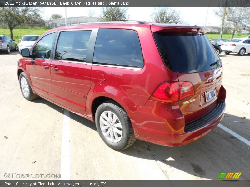 Deep Claret Red Metallic / Sierra Sand 2012 Volkswagen Routan SE