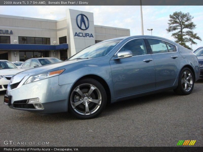 Borealis Blue Pearl / Ebony 2009 Acura TL 3.7 SH-AWD