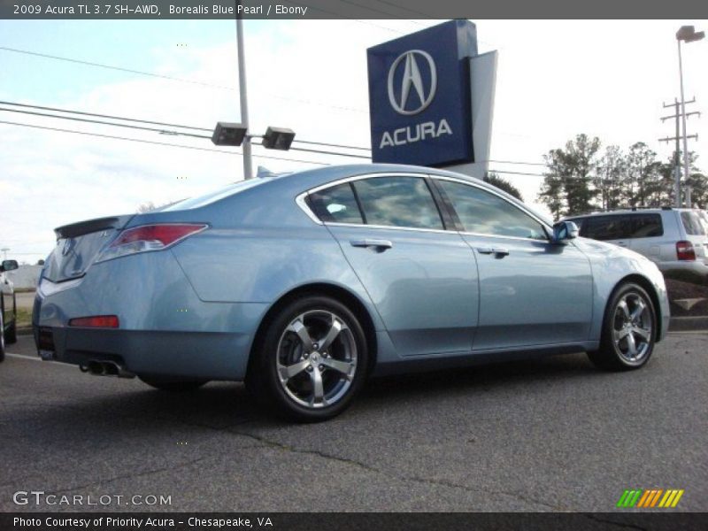 Borealis Blue Pearl / Ebony 2009 Acura TL 3.7 SH-AWD