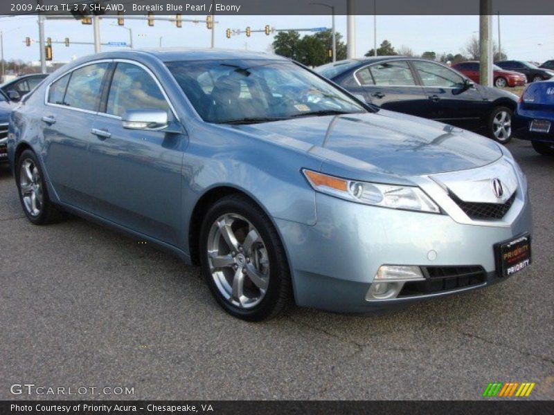 Borealis Blue Pearl / Ebony 2009 Acura TL 3.7 SH-AWD