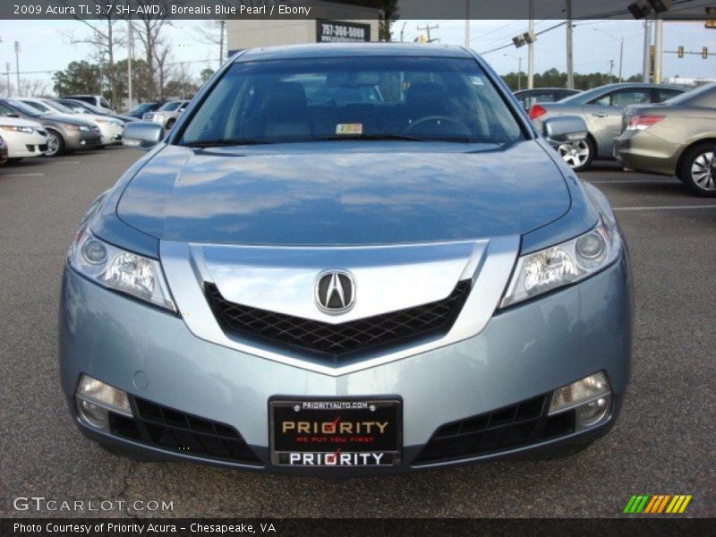 Borealis Blue Pearl / Ebony 2009 Acura TL 3.7 SH-AWD