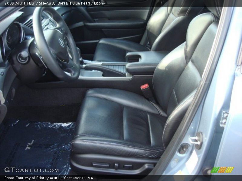 Borealis Blue Pearl / Ebony 2009 Acura TL 3.7 SH-AWD