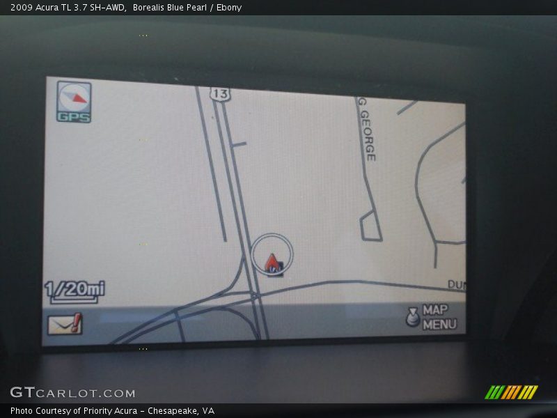 Borealis Blue Pearl / Ebony 2009 Acura TL 3.7 SH-AWD