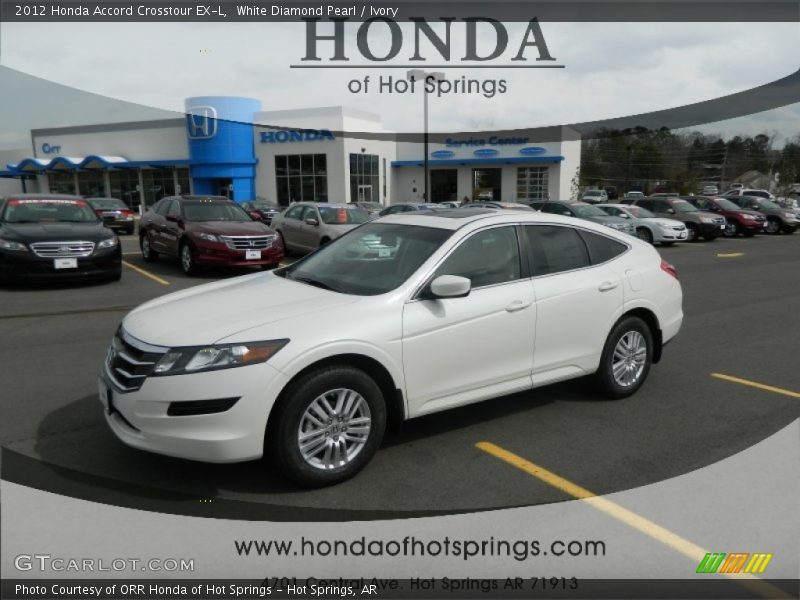 White Diamond Pearl / Ivory 2012 Honda Accord Crosstour EX-L