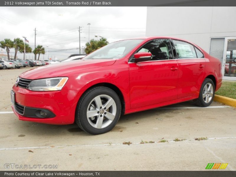 Tornado Red / Titan Black 2012 Volkswagen Jetta TDI Sedan
