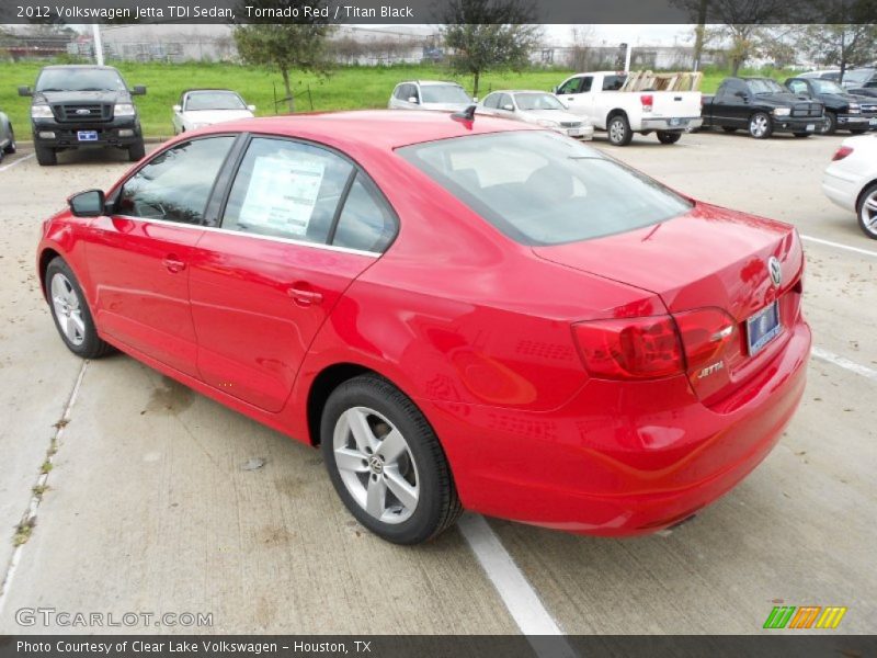 Tornado Red / Titan Black 2012 Volkswagen Jetta TDI Sedan