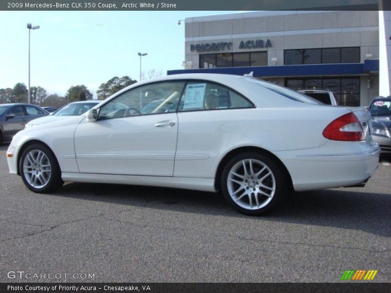 Arctic White / Stone 2009 Mercedes-Benz CLK 350 Coupe