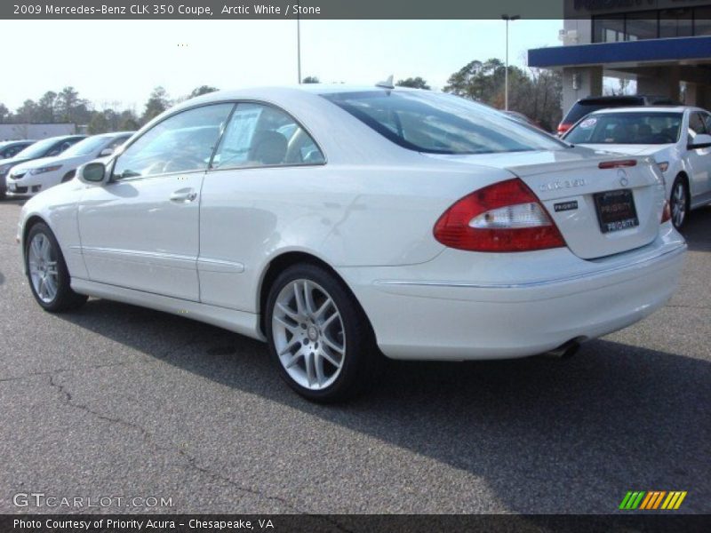 Arctic White / Stone 2009 Mercedes-Benz CLK 350 Coupe