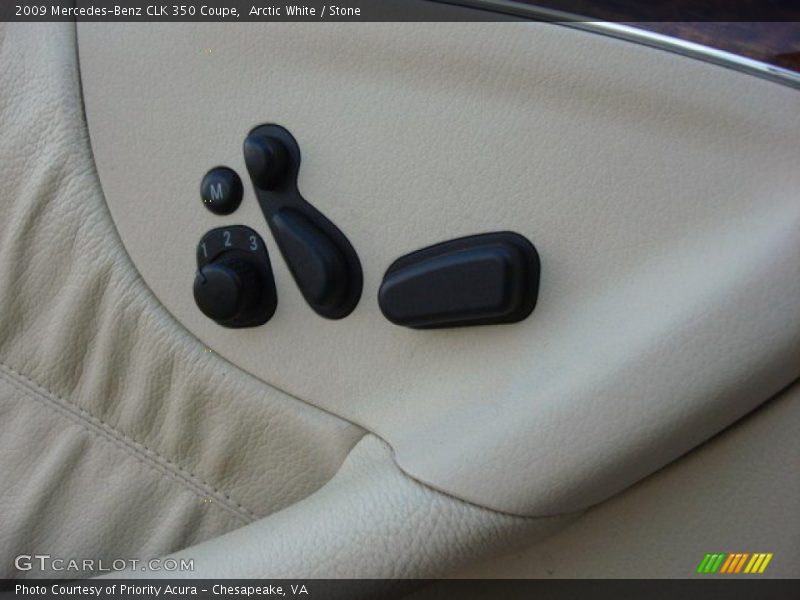Arctic White / Stone 2009 Mercedes-Benz CLK 350 Coupe