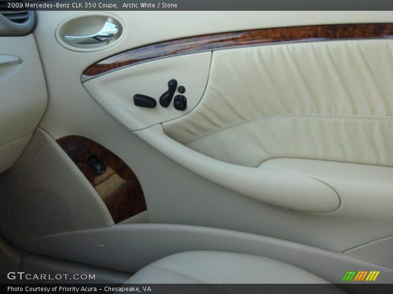 Arctic White / Stone 2009 Mercedes-Benz CLK 350 Coupe