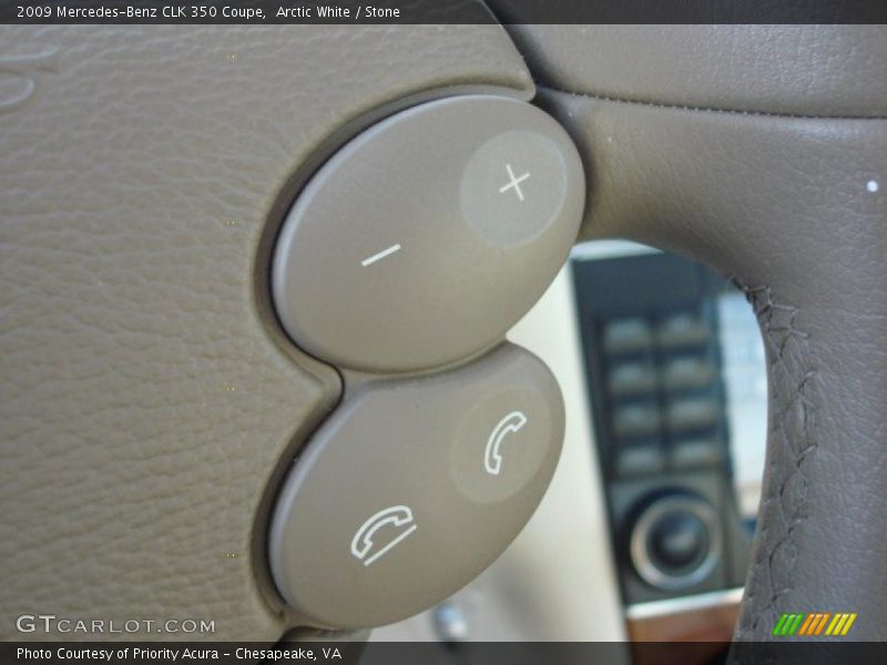 Arctic White / Stone 2009 Mercedes-Benz CLK 350 Coupe