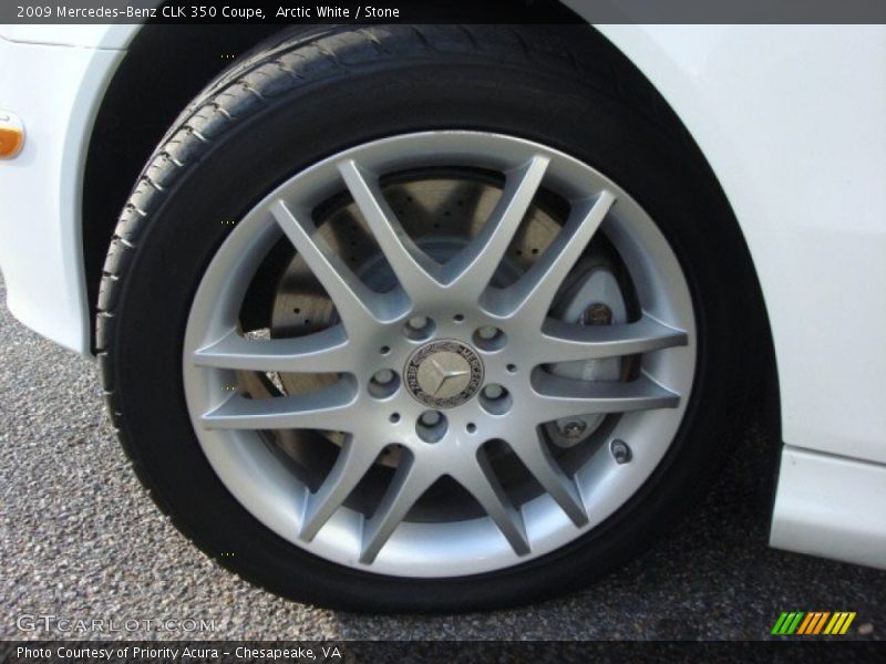 Arctic White / Stone 2009 Mercedes-Benz CLK 350 Coupe