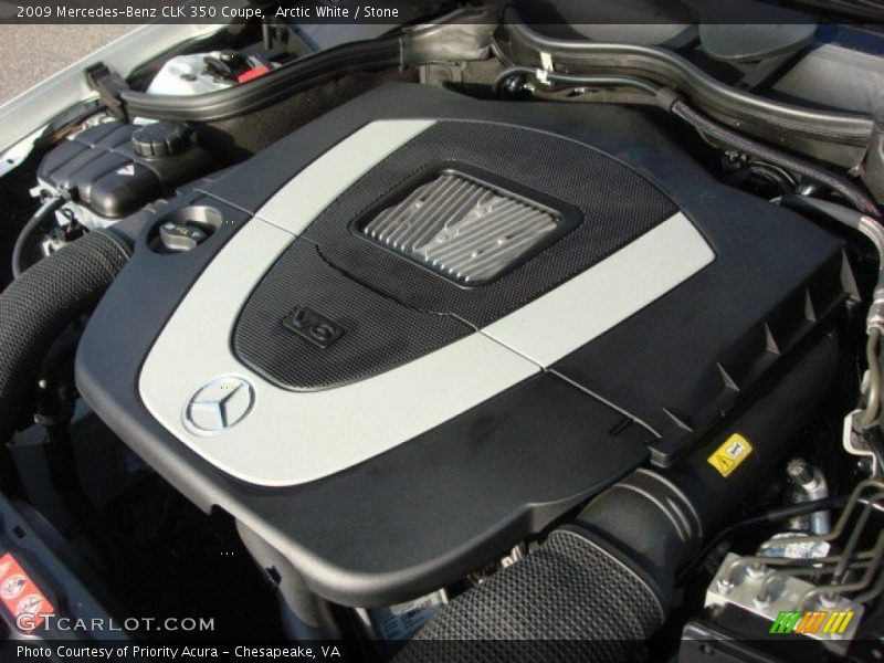 Arctic White / Stone 2009 Mercedes-Benz CLK 350 Coupe