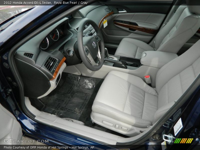 Royal Blue Pearl / Gray 2012 Honda Accord EX-L Sedan