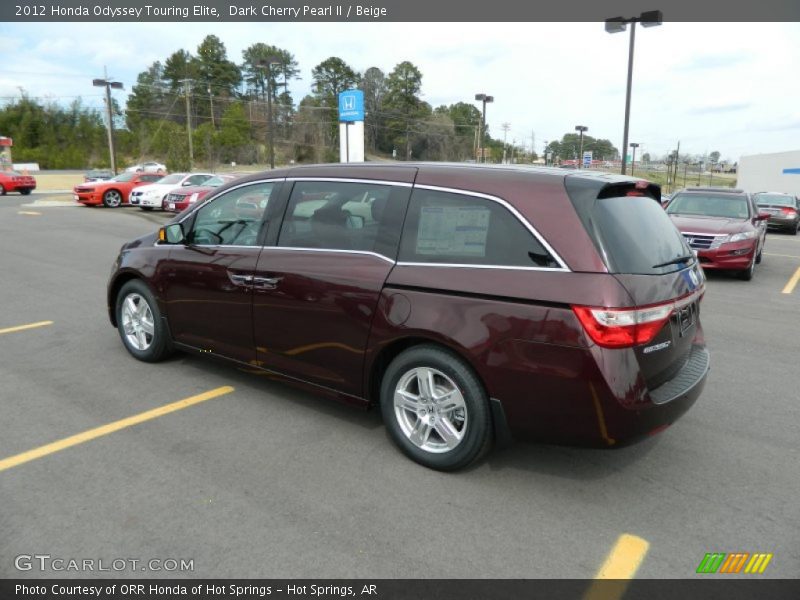Dark Cherry Pearl II / Beige 2012 Honda Odyssey Touring Elite