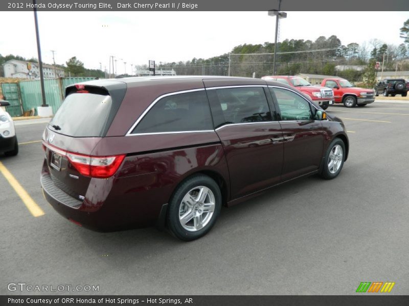 Dark Cherry Pearl II / Beige 2012 Honda Odyssey Touring Elite