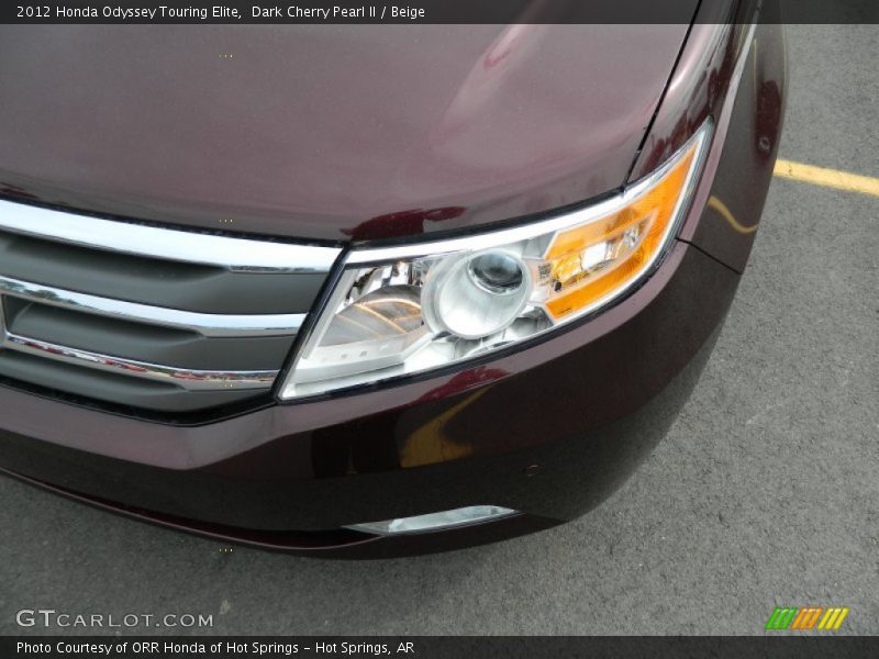 Dark Cherry Pearl II / Beige 2012 Honda Odyssey Touring Elite