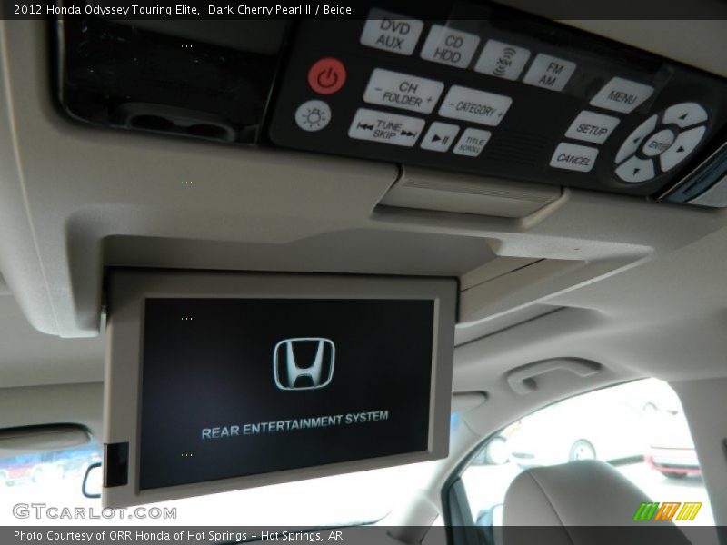 Dark Cherry Pearl II / Beige 2012 Honda Odyssey Touring Elite