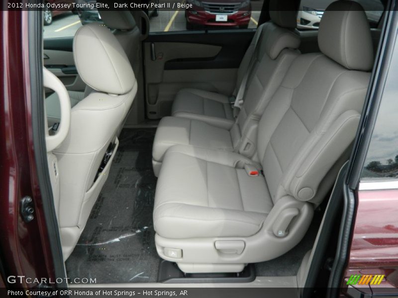 Dark Cherry Pearl II / Beige 2012 Honda Odyssey Touring Elite