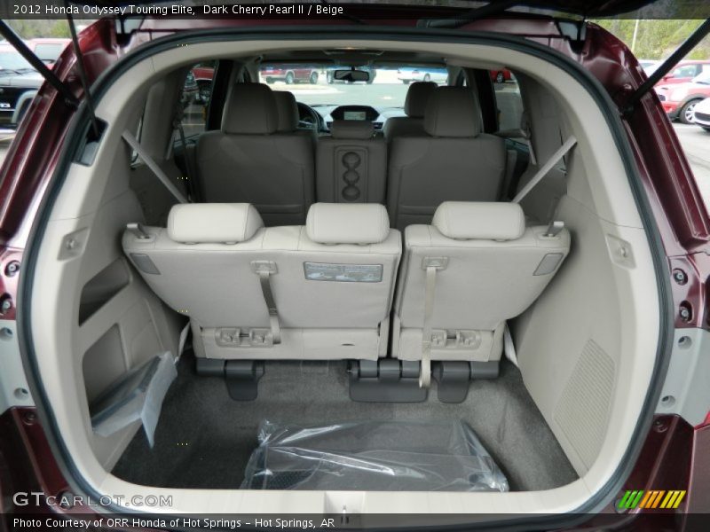 Dark Cherry Pearl II / Beige 2012 Honda Odyssey Touring Elite