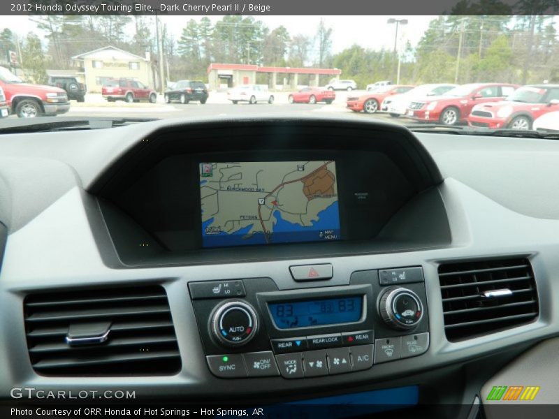 Dark Cherry Pearl II / Beige 2012 Honda Odyssey Touring Elite