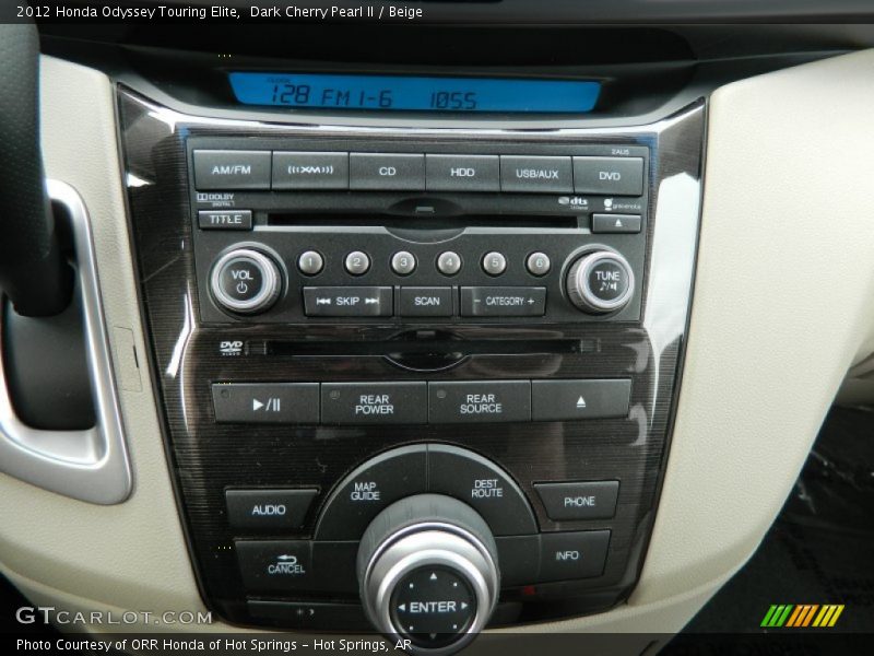 Dark Cherry Pearl II / Beige 2012 Honda Odyssey Touring Elite