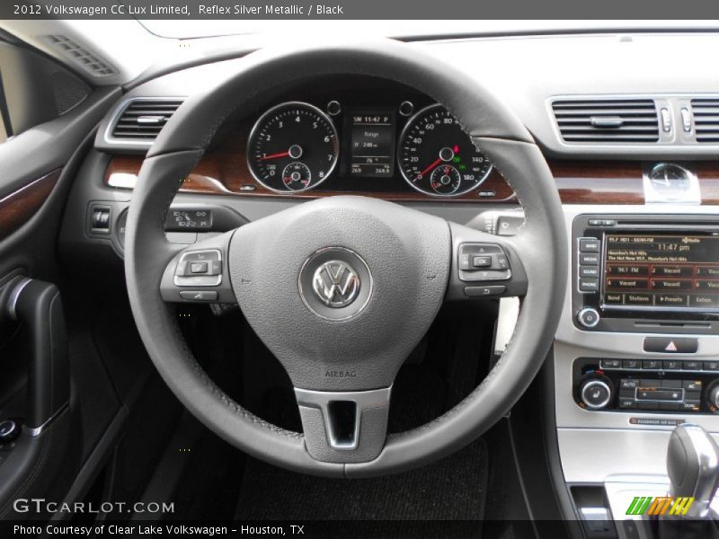 Reflex Silver Metallic / Black 2012 Volkswagen CC Lux Limited