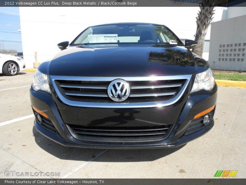 Deep Black Metallic / Black/Cornsilk Beige 2012 Volkswagen CC Lux Plus
