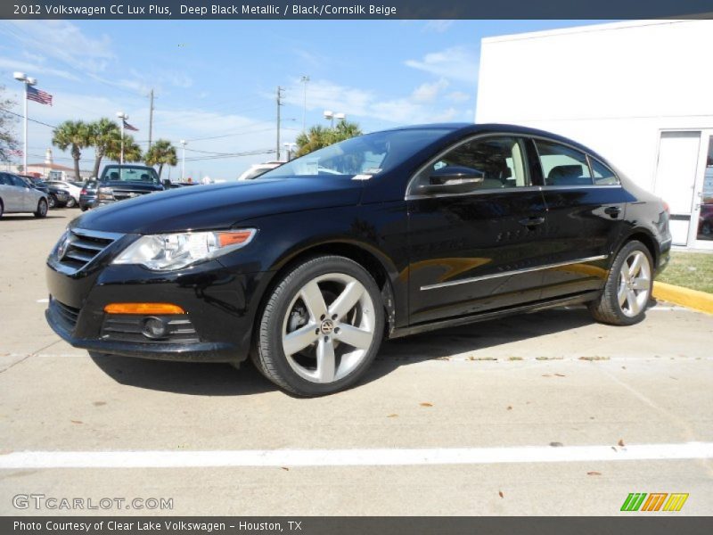 Deep Black Metallic / Black/Cornsilk Beige 2012 Volkswagen CC Lux Plus