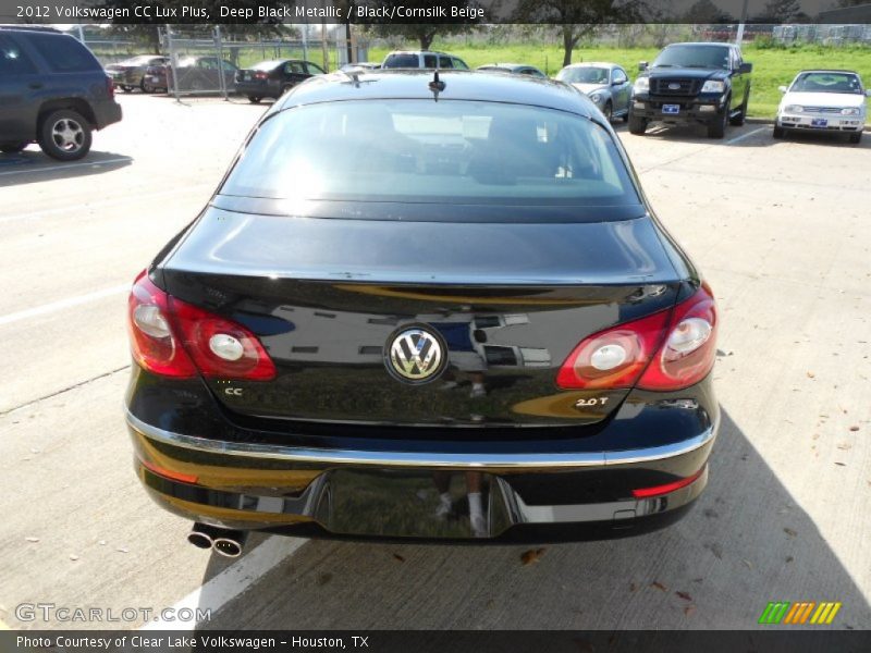 Deep Black Metallic / Black/Cornsilk Beige 2012 Volkswagen CC Lux Plus