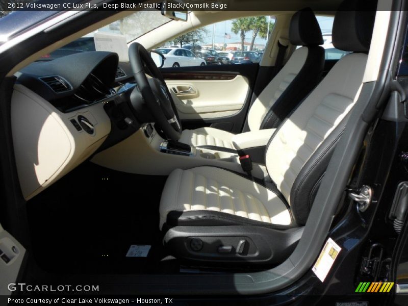 Deep Black Metallic / Black/Cornsilk Beige 2012 Volkswagen CC Lux Plus